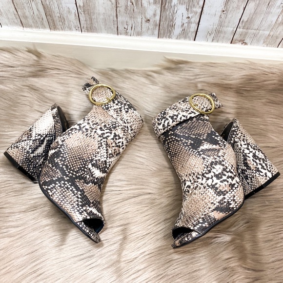 Qupid Snake Print Booties - Picture 8 of 8